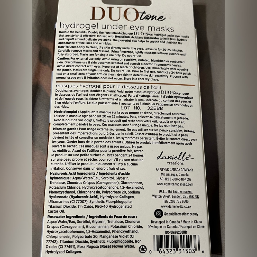 DANIELLE CREATIONS Duo Tone Under Eye masks (8 pairs) - Picture 2 of 2